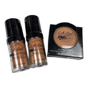 LA Girl Soft Honey Foundation Lot Matte Pressed Powder Compact